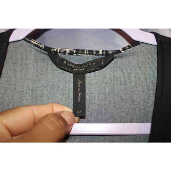 Bcbg Robe Dress 3/4 Sleeve V Neck Small Petite - Picture 5 of 6